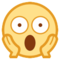 Face Screaming in Fear emoji on HTC